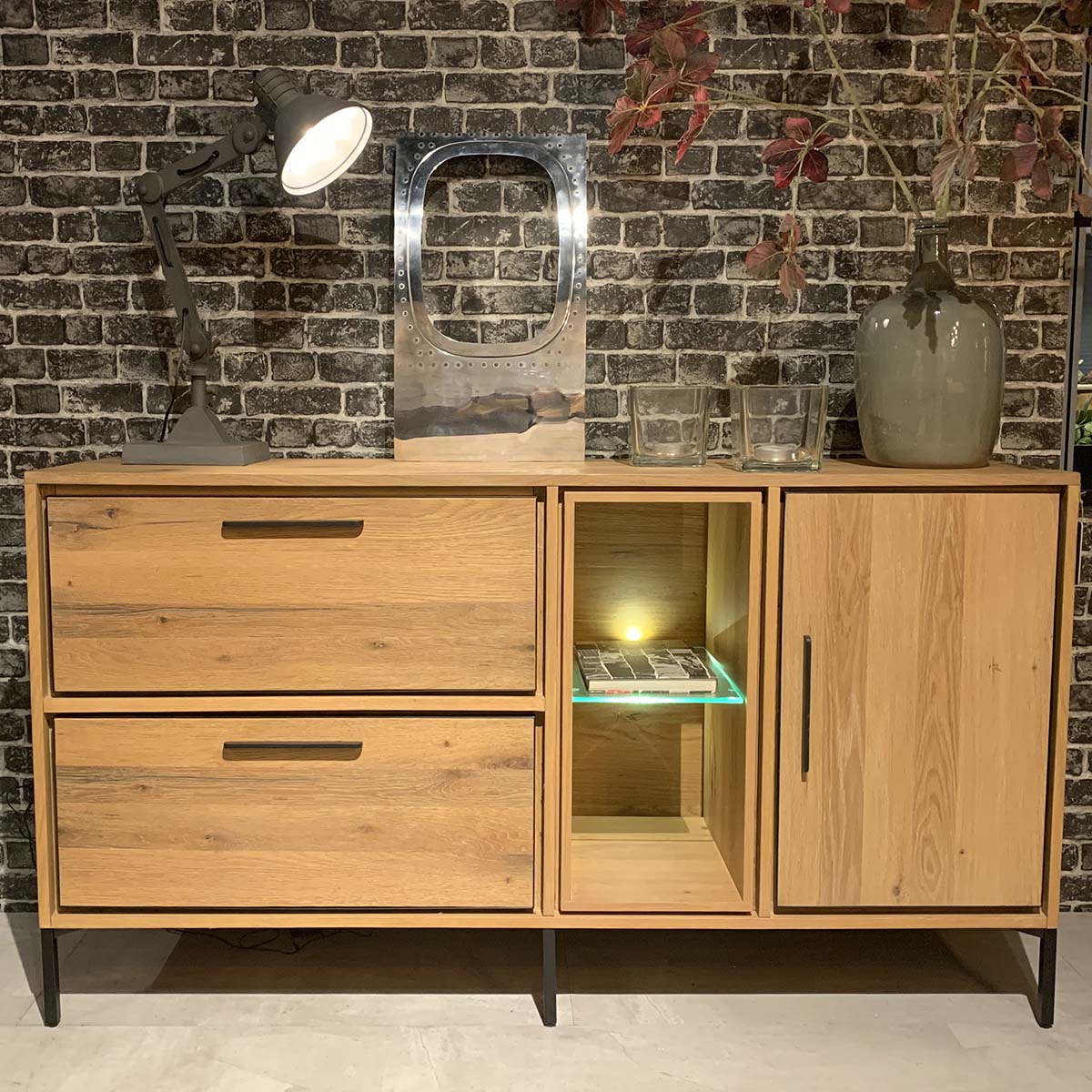 Polished ATR42 Window on a cabinet in a living room.