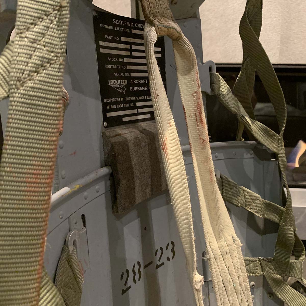 Detail of Lockheed ejection seat.