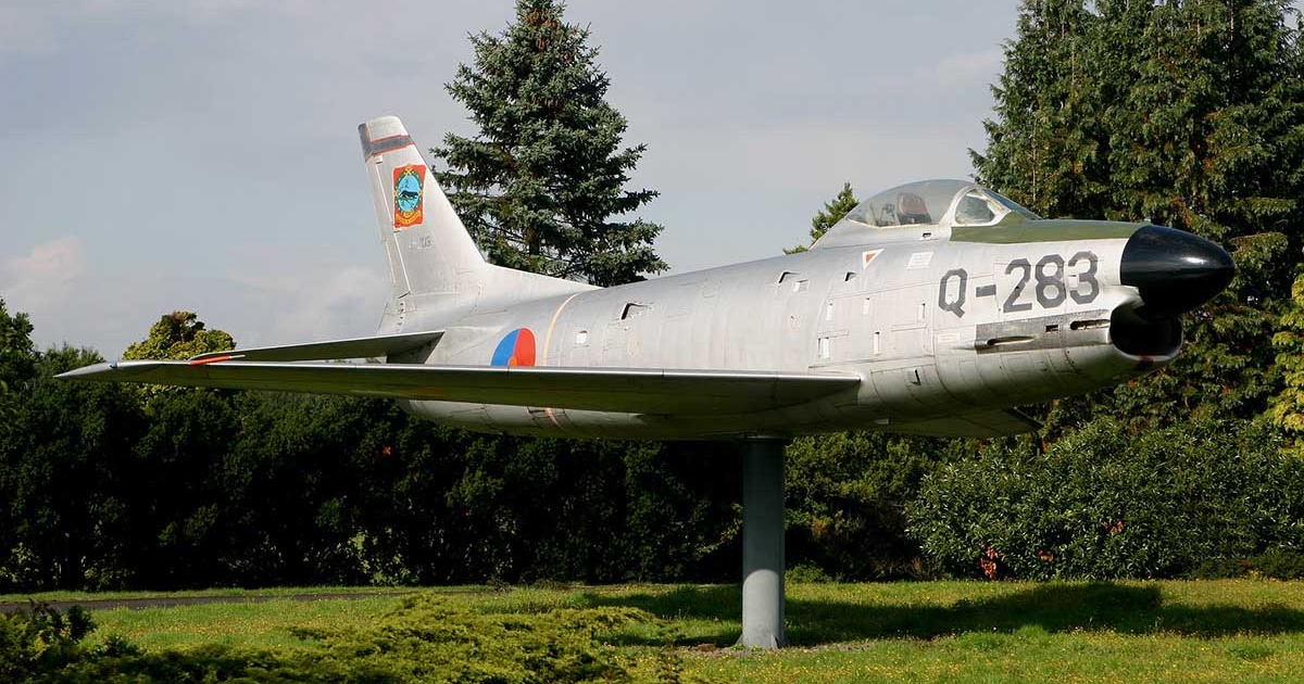 North American F-86K Sabre at Twenthe Air Base.