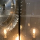 Lyulka AL-21F3 compressor stage rotor with reflection of light bulbs.