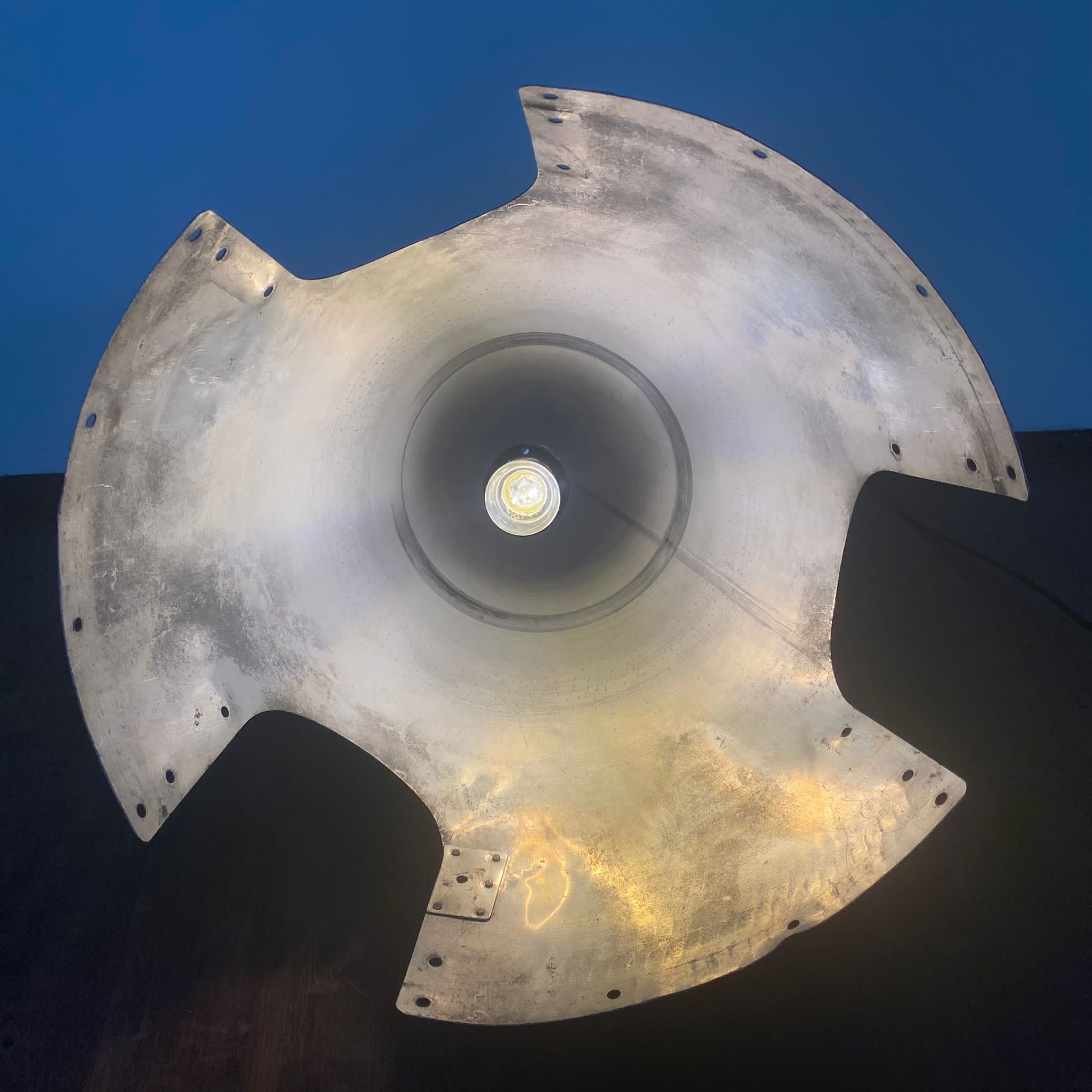 Inside of propeller spinner turned into light.