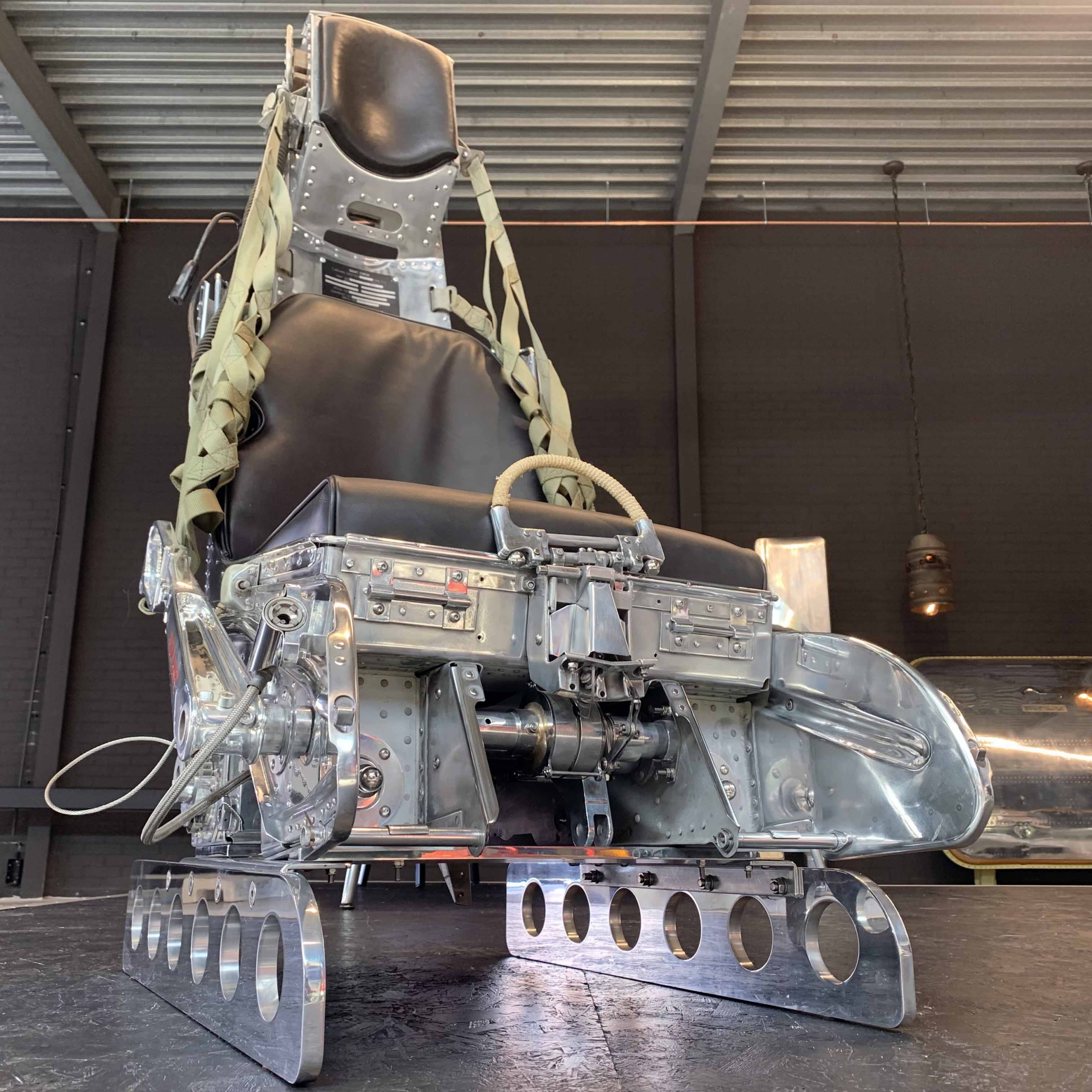 Polished Lockheed Martin C2 ejection seat as displayed in Kaeve in Uden.
