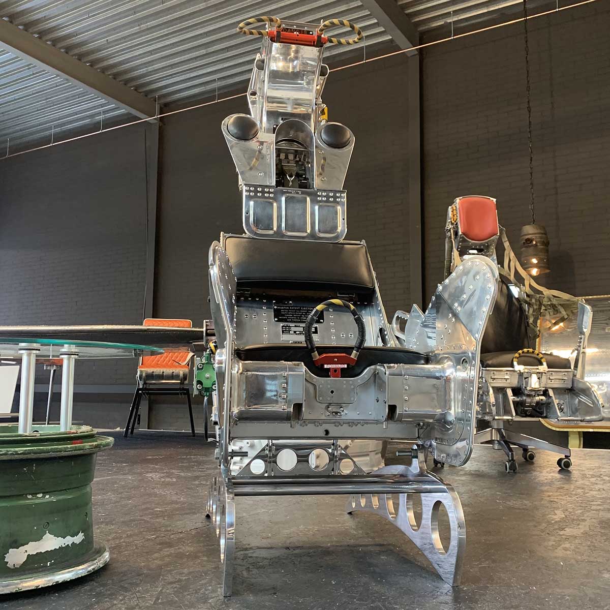Mirror polished Martin-Baker Mk6 ejection seat for sale.