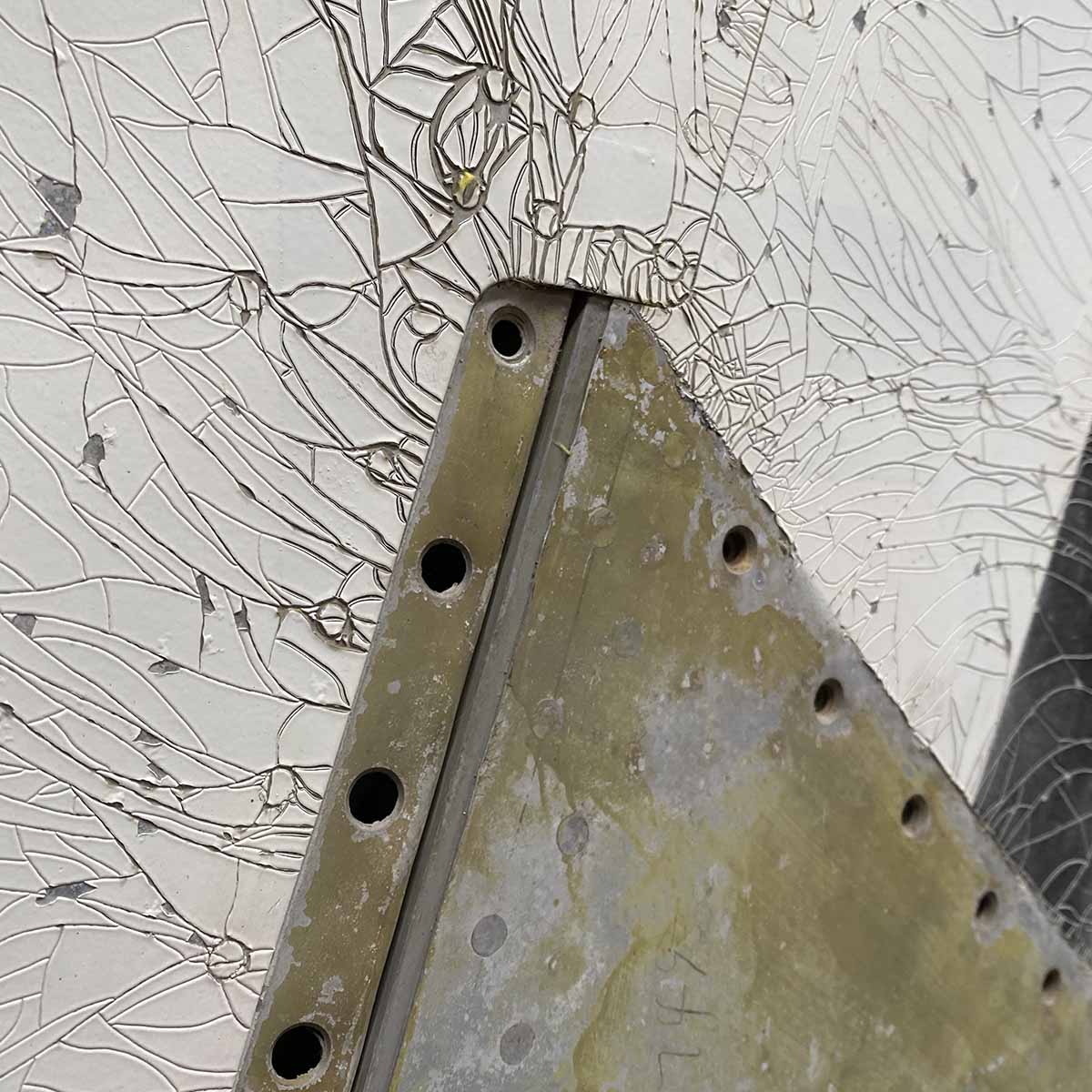 Detail of the paint on the vertical stabiliser of a former United States Navy T-33B.