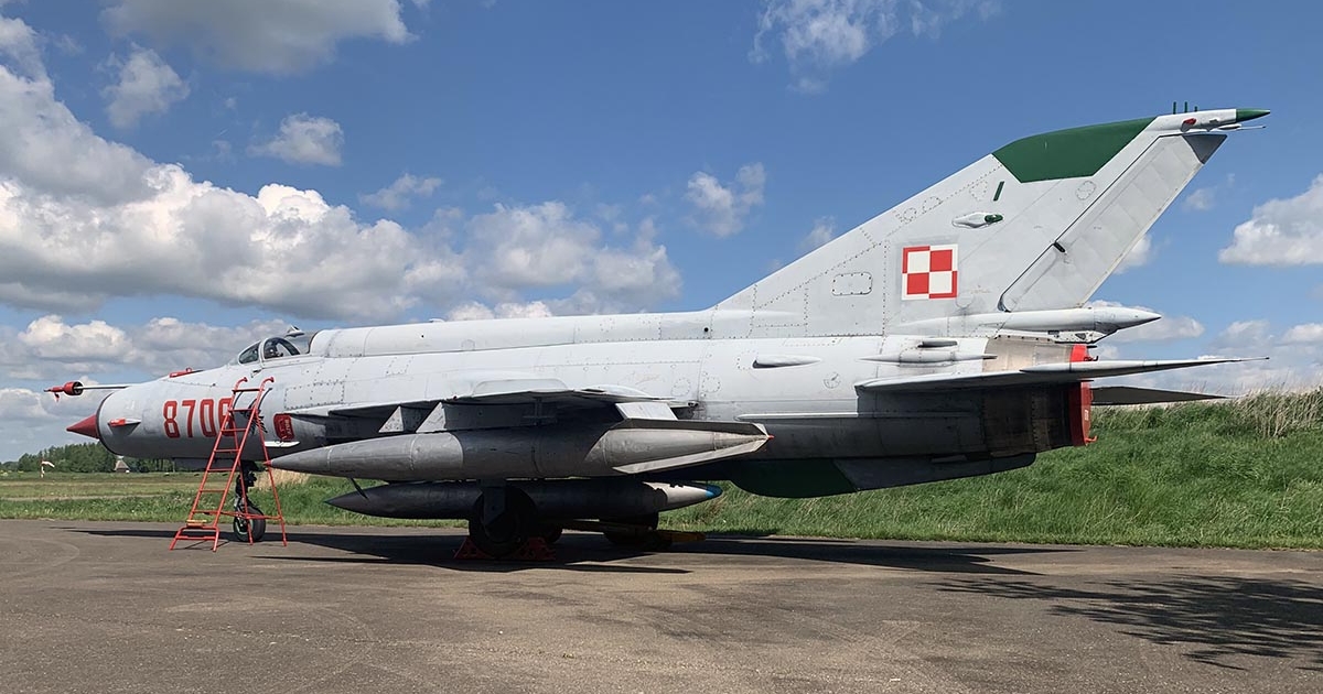 Former Polish Air Force MiG-21MF 8706 for sale.