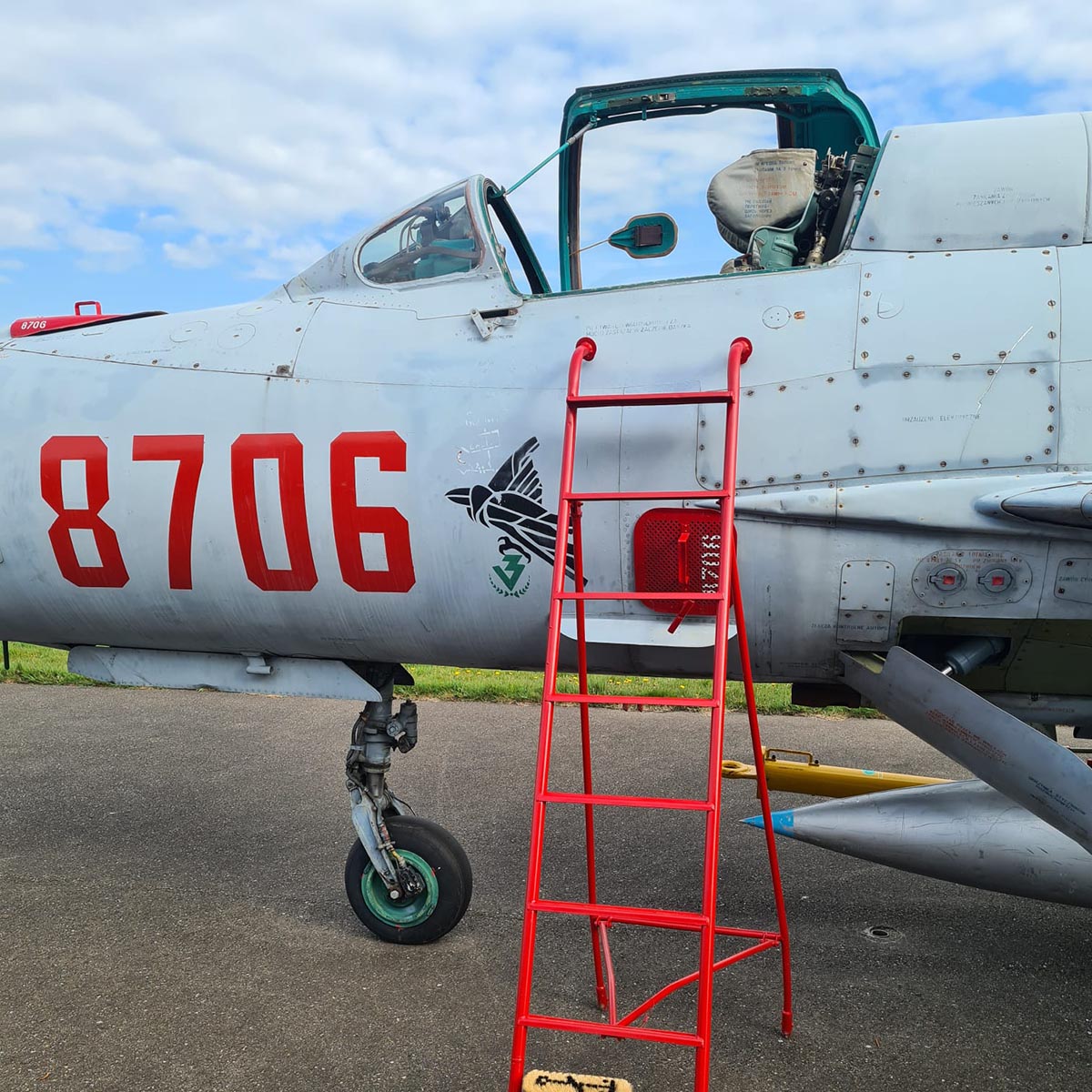 Former Polish Air Force MiG-21MF 8706 front section.