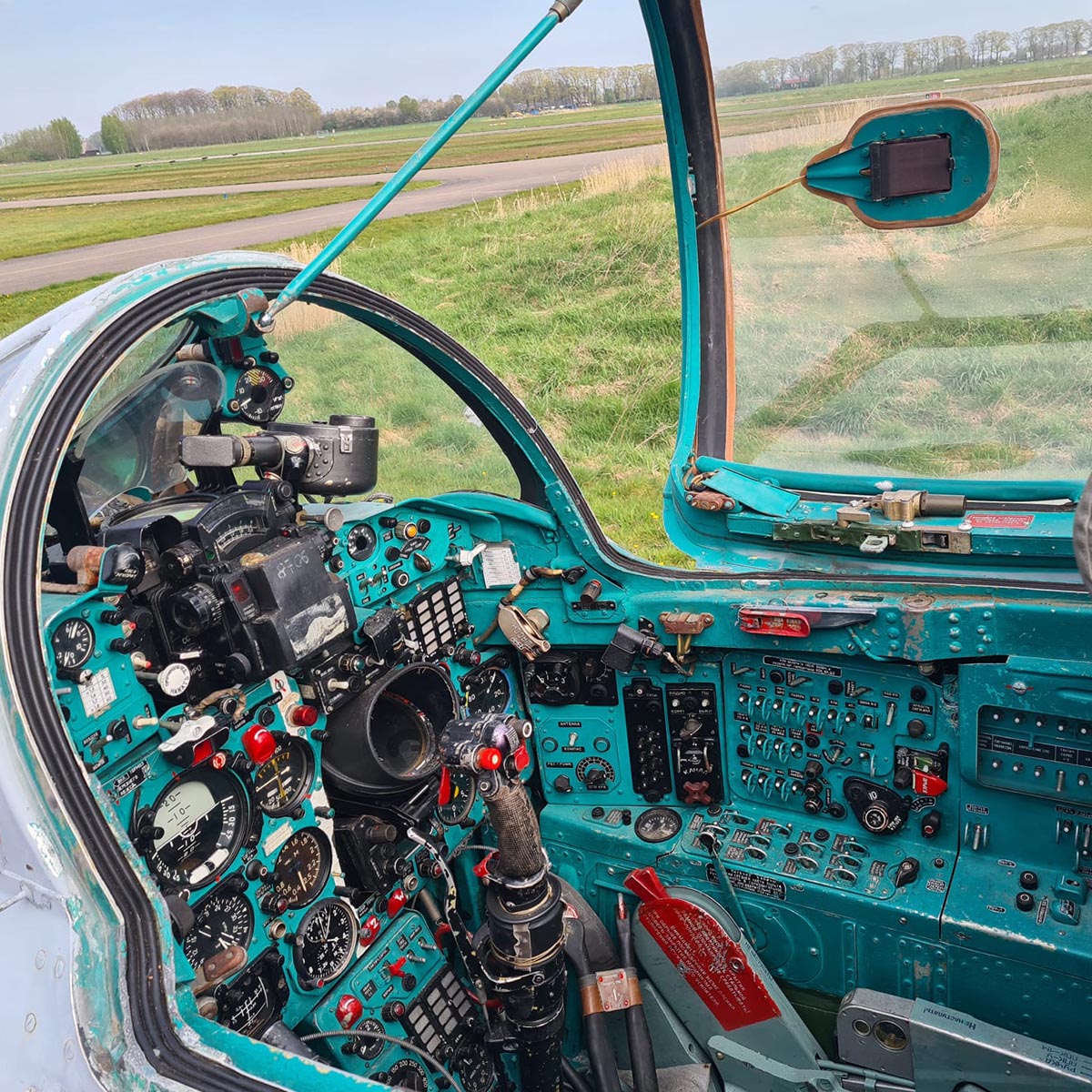 Cockpit and canopy of former Polish Air Force MiG-21MF 8706.