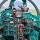 Front side of cockpit of former Polish Air Force MiG-21MF 8706 for sale.