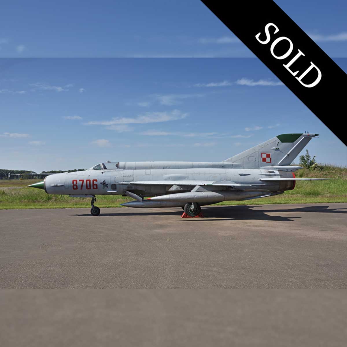 Former Polish Air Force MiG-21MF 8706 for sale.