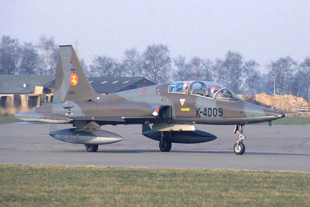 Royal Netherlands Air Force NF-5B of 314Squadron taxying at Eindhoven.