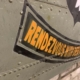 Detail of Rendezvous with Destiny nose art painted on an original C-47 Dakota skin panel.