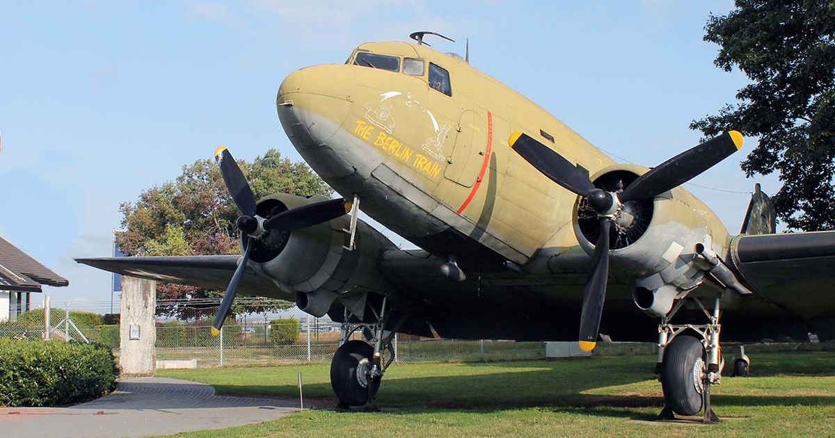 Douglas C-47A Dakota with The Berlin Train nose art.