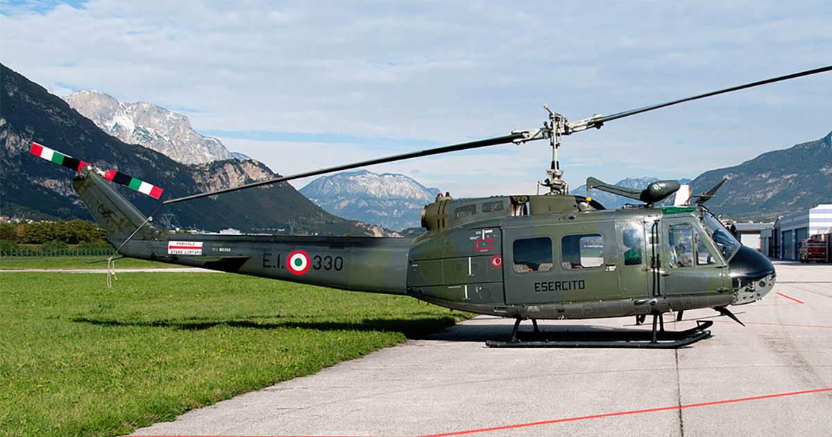 Italian Army AB205 helicopter.