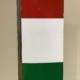 Detail of the Italian flag on an Agusta-Bell AB205 tail rotor blade.