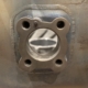 Small detail of a Pratt & Whitney Canada PW100 aircraft engine gas generator case table.