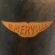 Sticker of G. Merville, Billancourt, France, applied on an antique wooden propeller.