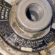 Detail of a Bendix Aviation Corp. aircraft hydraulic system accumulator.