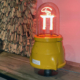 Refurbished AEG Berlin neon airport obstruction light in use as a light in an interior.