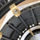 View of some details of a black Pratt & Whitney JT8D C-3 stator table.