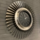 Compressor stator ring of a Lyulka AL-21F3 jet engine turned into a modern clock.