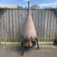 Boeing 747 Jumbo jet exhaust cone outdoor fireplace for sale.