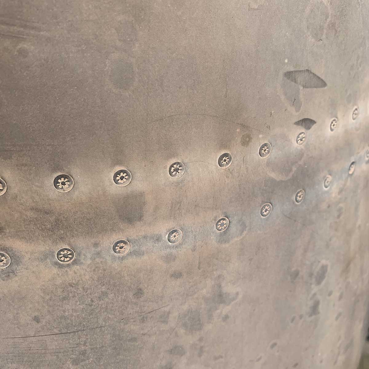 Detail of the patina on an exhaust cone of a Kuwait Airways Boeing 747.