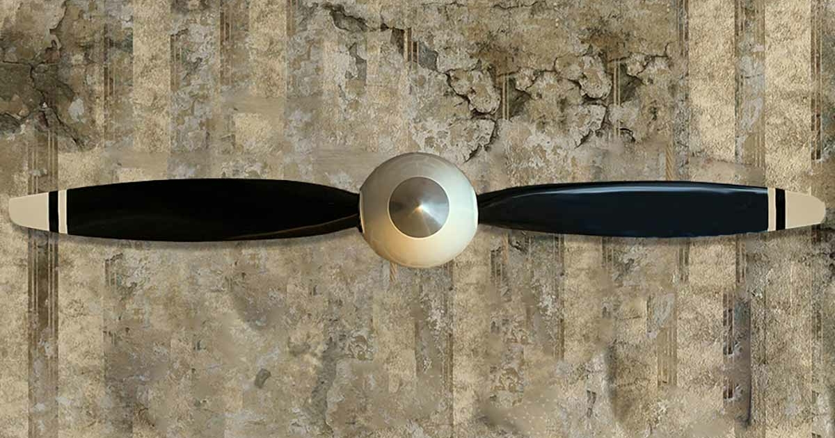McCauley propeller with white spinner.
